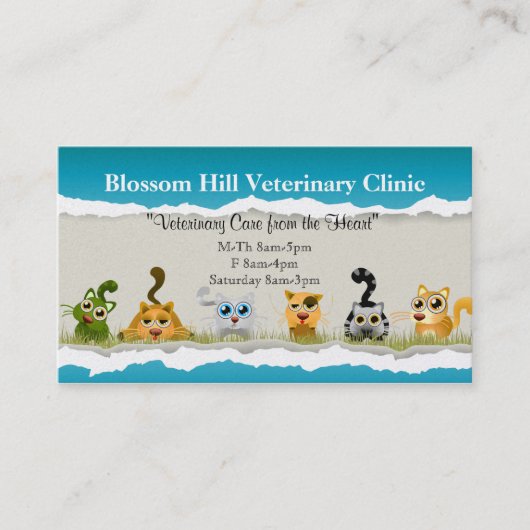 Tierärztliche Visitenkarte (Vorderseite)