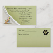 Tierärztliche Visitenkarte (Vorne/Hinten)