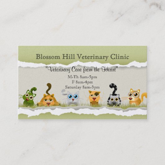 Tierärztliche Visitenkarte (Vorderseite)