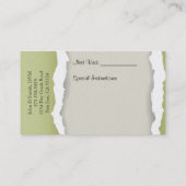 Tierärztliche Visitenkarte (Rückseite)