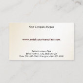 Tierärztliche Visitenkarte (Rückseite)