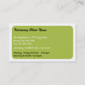 Tierärztliche Visitenkarte (Rückseite)