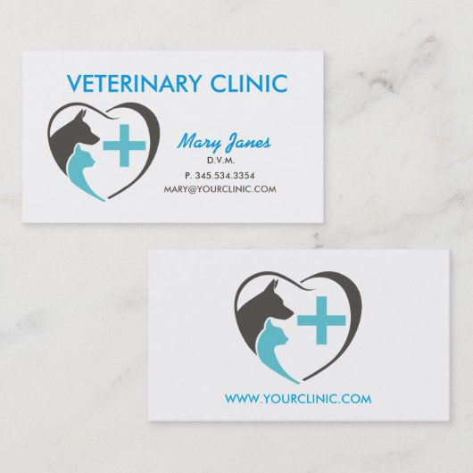 Tierärztliche Visitenkarte (Vorne/Hinten)