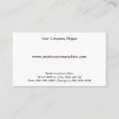 Tierärztliche Visitenkarte (Rückseite)