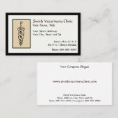 Tierärztliche Visitenkarte (Vorne/Hinten)