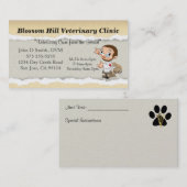 Tierärztliche Visitenkarte (Vorne/Hinten)