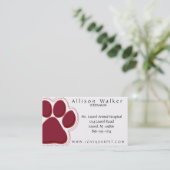 Tierärztliche Visitenkarte im Rot (Stehend Vorderseite)