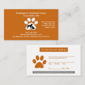 Tierärztliche Visitenkarte mit Terminierung Terminkarte (Vorne/Hinten)