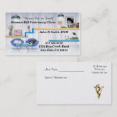 Tierärztliche Visitenkarte Terminkarte (Vorne/Hinten)