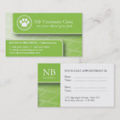 Tierärztliche Visitenkarten Terminkarte (Vorne/Hinten)