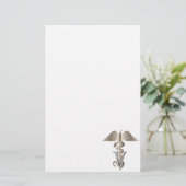 Tierärztlicher Caduceus Briefpapier (Stehend Vorderseite)