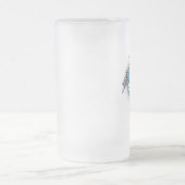 Tierärztlicher Caduceus Mattglas Bierglas (Mittel)