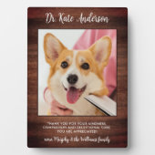Tierärztlicher Dank Custom Pet Hund Foto Rustic Fotoplatte (Vorderseite)