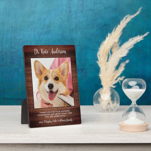 Tierärztlicher Dank Custom Pet Hund Foto Rustic Fotoplatte (Seite)