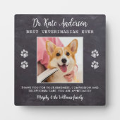 Tierärztlicher Dank für das Geschenk von Foto für  Fotoplatte (Vorderseite)