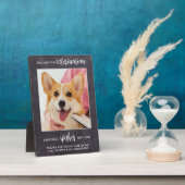 Tierärztlicher Dank Personalisiertes Hundebüt-Foto Fotoplatte (Seite)