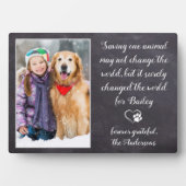 Tierärztlicher Dank Tierärztliches Foto für Hunde Fotoplatte (Vorderseite)