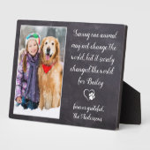 Tierärztlicher Dank Tierärztliches Foto für Hunde Fotoplatte (Seite)