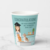 Tierärztlicher Doktortitel Vet DVM Abschluss Pappbecher (Vorderseite)