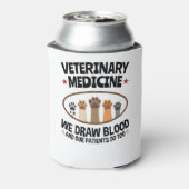 Tierärztlicher Funny Zeichne Blutquote Dosenkühler (Kanne Rückseite)