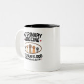 Tierärztlicher Funny Zeichne Blutquote Zweifarbige Tasse (Vorderseite Links)