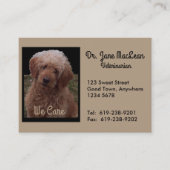 Tierärztlicher Geschäfts-Karten-niedlichster Hund Visitenkarte (Vorderseite)