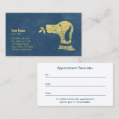 Tierärztlicher Hund Walker Pet Care Blue Ernennung Terminkarte (Vorne/Hinten)