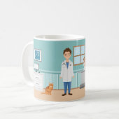 Tierärztlicher Individuelle Name Tierärztliche Hau Kaffeetasse (Vorderseite Links)