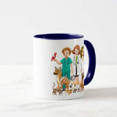 Tierärztlicher Leute-Hintergrund Tasse (VorderseiteRechts)