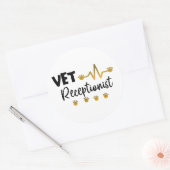 Tierärztlicher Receptionist Tierarzt Runder Aufkleber (Umschlag)