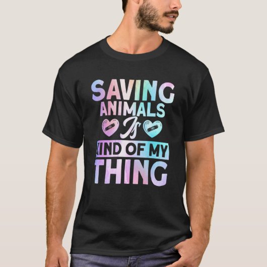 Tierärztlicher Rettend Tierarztassistent T-Shirt (Vorderseite)