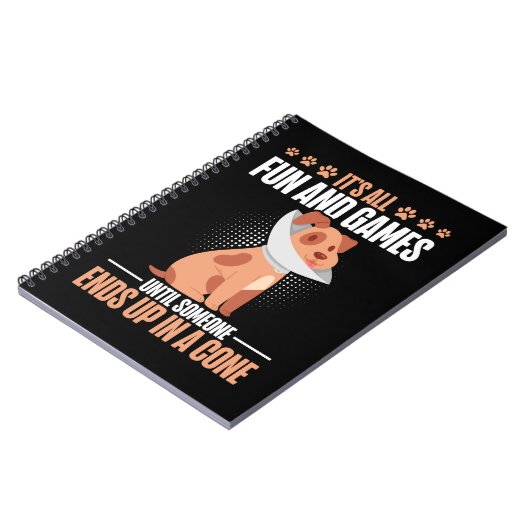 Tierärztlicher Spaß Tech Hunde Cone Tierärztlicher Notizblock (Linke Seite)