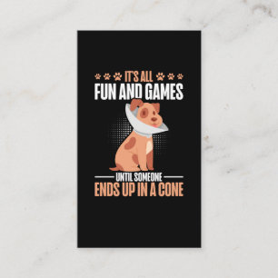 Tierärztlicher Spaß Tech Hunde Cone Tierärztlicher Visitenkarte