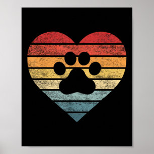 Tierärztlicher Tierarzt Tech Retro Sonnenuntergang Poster