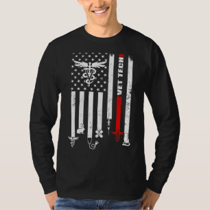 Tierärztlicher Tierarzt Tech USA Flagge Tierärztli T-Shirt