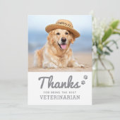 Tierärztliches Foto Bester Tierarztaufzug Dankeskarte (Stehend Vorderseite)