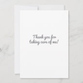 Tierärztliches Foto Bester Tierarztaufzug Dankeskarte (Rückseite)