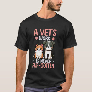 Tierärztliches Katzen-Hund-Design Tierarzttechnike T-Shirt