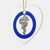 Tierärztliches Logo Keramik Ornament (Links)