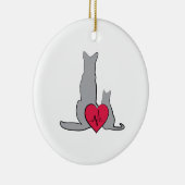 Tierärztliches Logo Keramikornament (Rechts)