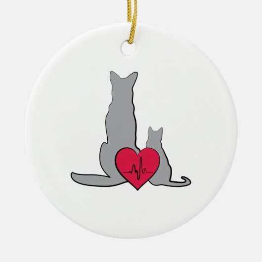 Tierärztliches Logo Keramikornament (Vorne)