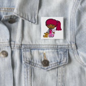 Tierärztliches Mädchen Button (Beispiel)
