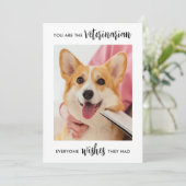 Tierärztliches Personalisiertes Haustier Foto Tier Dankeskarte (Stehend Vorderseite)