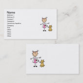 Tierärztliches Strichmännchen Visitenkarte (Vorne/Hinten)