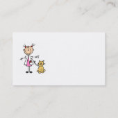 Tierärztliches Strichmännchen Visitenkarte (Rückseite)