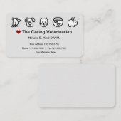 Tierärztliches Tier-Thema Visitenkarte (Vorne/Hinten)