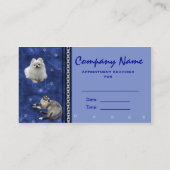 Tierärztliches Verabredungs-Visitenkarten ~ blaues Terminkarte (Rückseite)