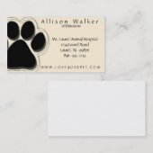 Tierärztliches Visitenkarte-Schwarzes Visitenkarte (Vorne/Hinten)