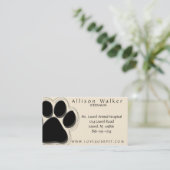 Tierärztliches Visitenkarte-Schwarzes Visitenkarte (Stehend Vorderseite)