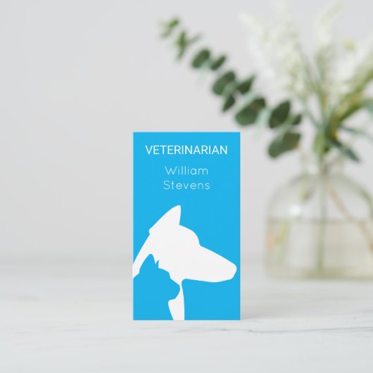 Tierarztservice-Tiere inspiriert Visitenkarte (Stehend Vorderseite)